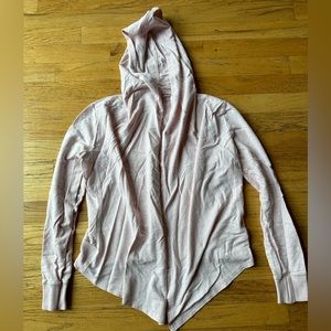 Calia pink wrap sweater light pink high low
